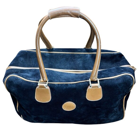 GUCCI Duffle Bag Weekender Black Suede Large Vintage - Picture 10 of 16